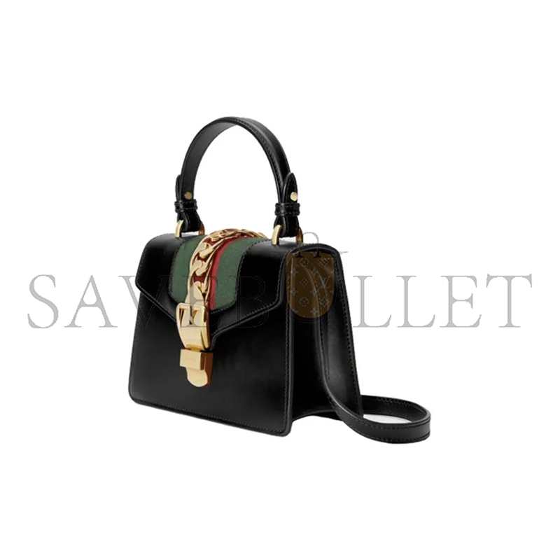 GUCCI SYLVIE MINI TOP HANDLE BAG 470270 (20*14*8cm)